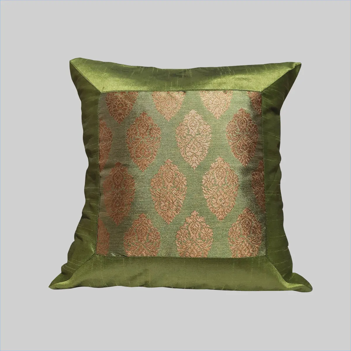 Brocade Cushion Cover 16 X 16 In (Assorted Colour & Design) 1