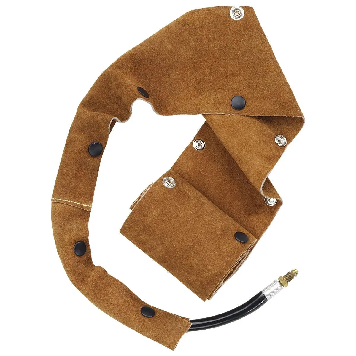 Black Stallion Split Cowhide Cable Cover With Snap Closure, 1.25" - 114 1