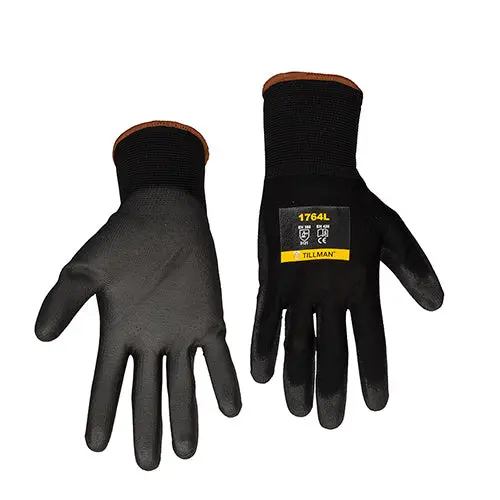 Tillman Polyurethane Coated Nylon Gloves Black - 12/Pk - 1764 1