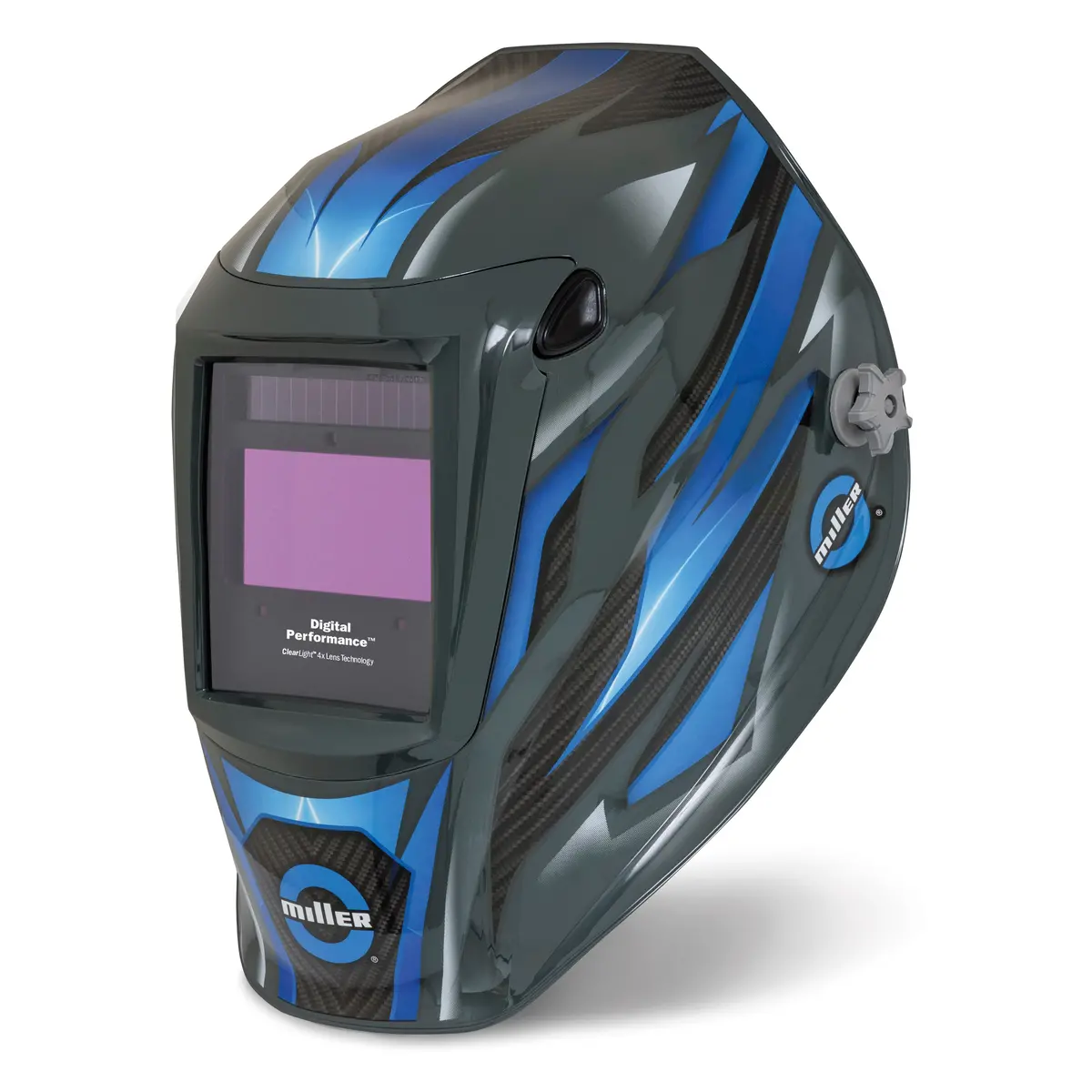 Miller Digital Performance Welding Helmet W/ Clear Light 4X, Carbon Edge - 299616 1
