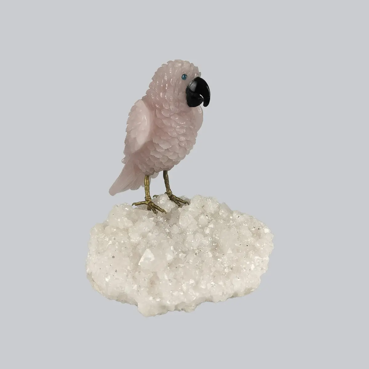White Semi Precious Stone Parrot 6 In 2
