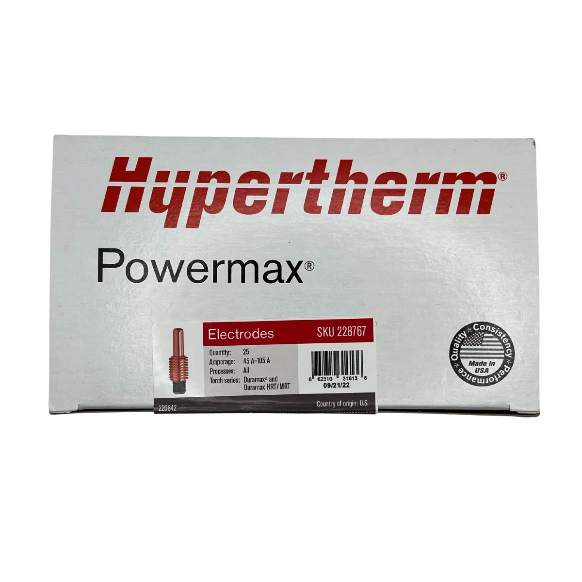 Hypertherm 65 And 85 Replacement Electrode, 5/Pk - 220842 2