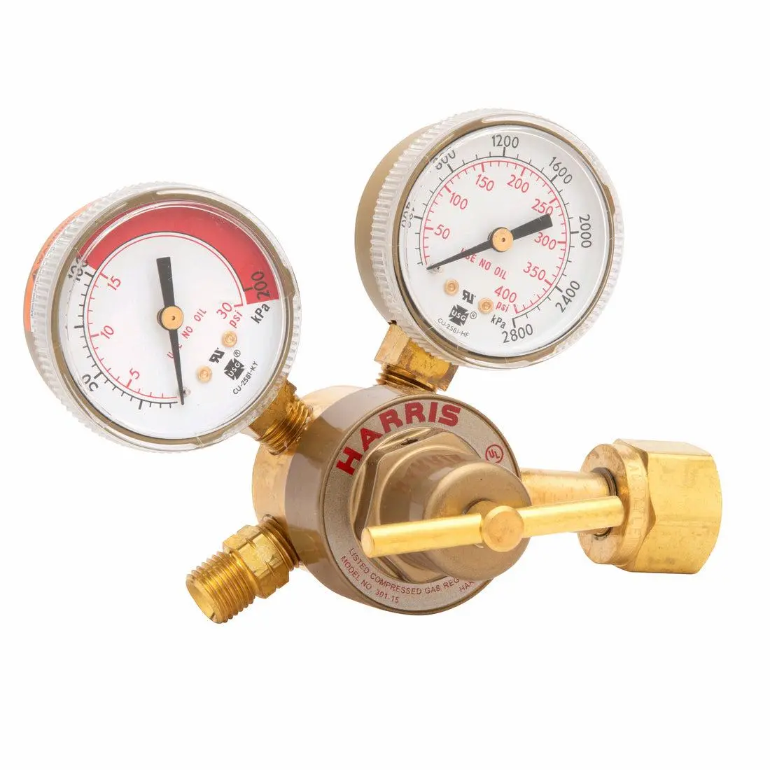Harris Model 301-15-200 Single-Stage Pressure Regulator (Mc Size) - 3000165 1