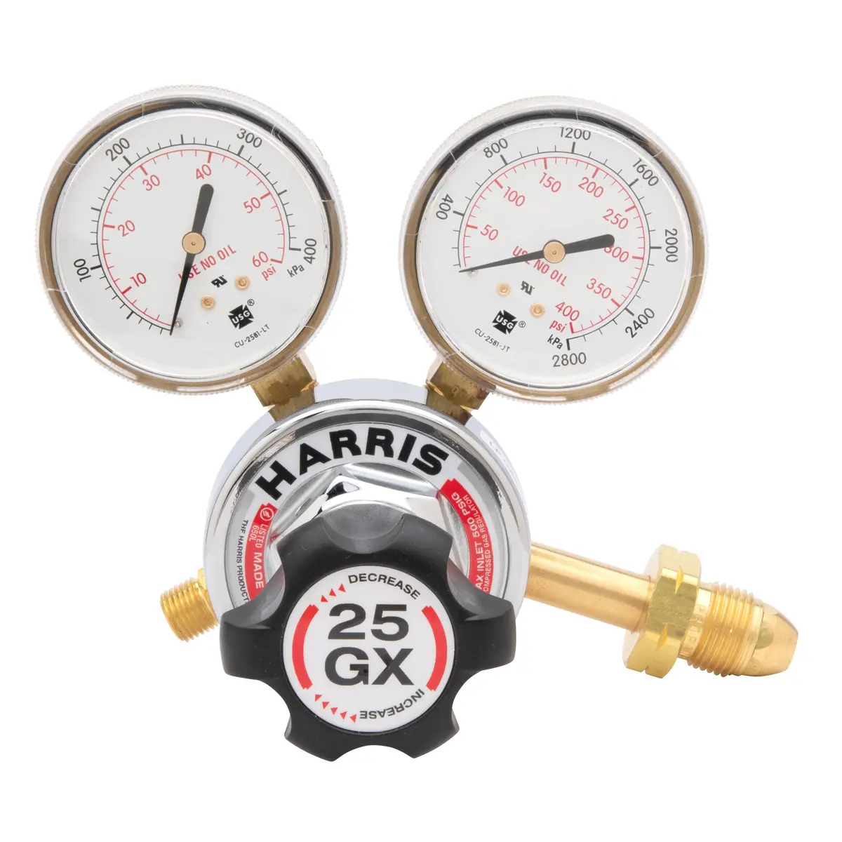 Harris 25Gx Med/Heavy Duty Propane Regulator - 3000450 2