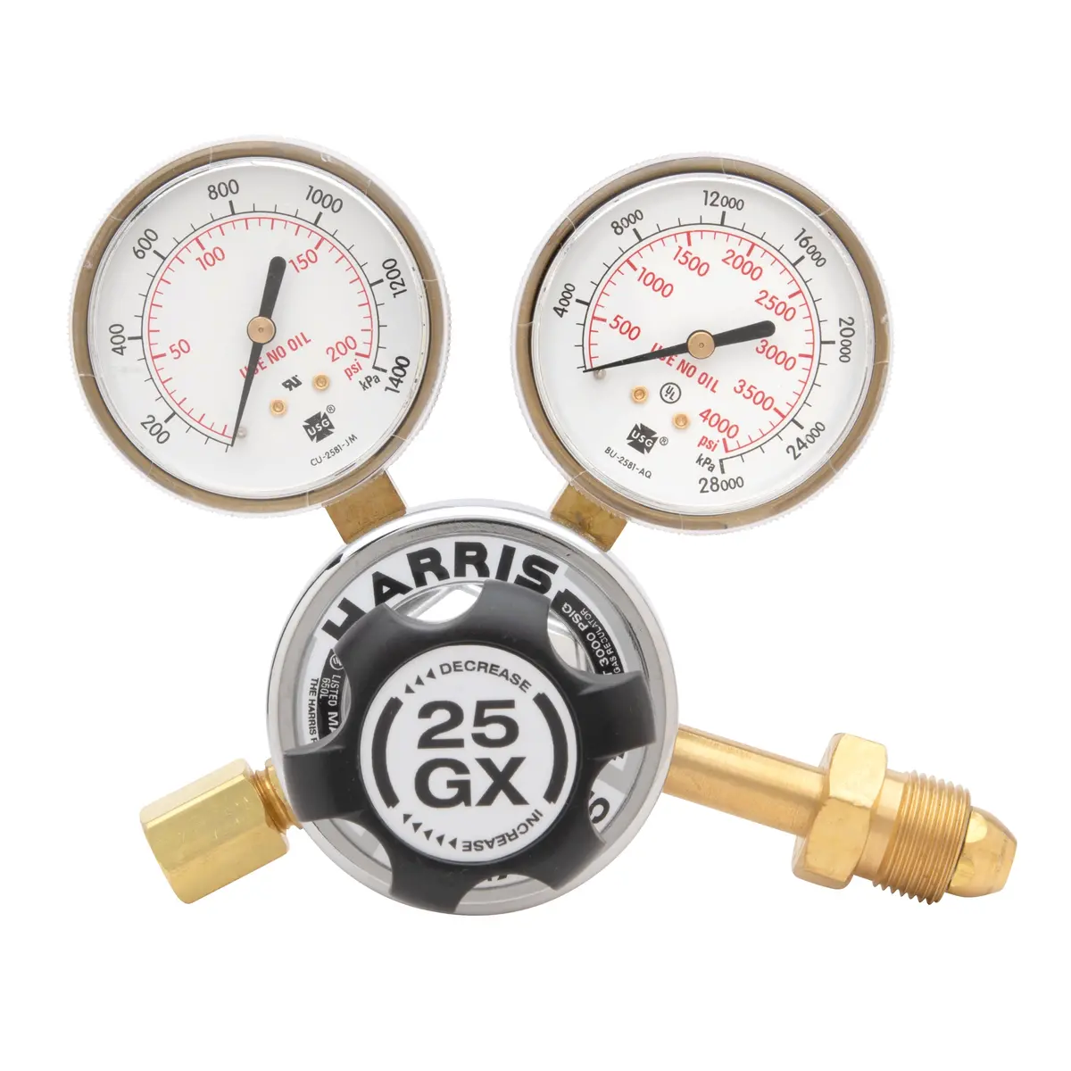 Harris 25Gx Med/Heavy Duty Inert Regulator - 3000540 2