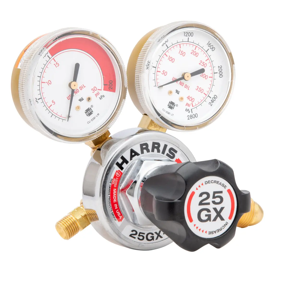 Harris 25Gx Med/Heavy Duty Acetylene Regulator - 3000380 1