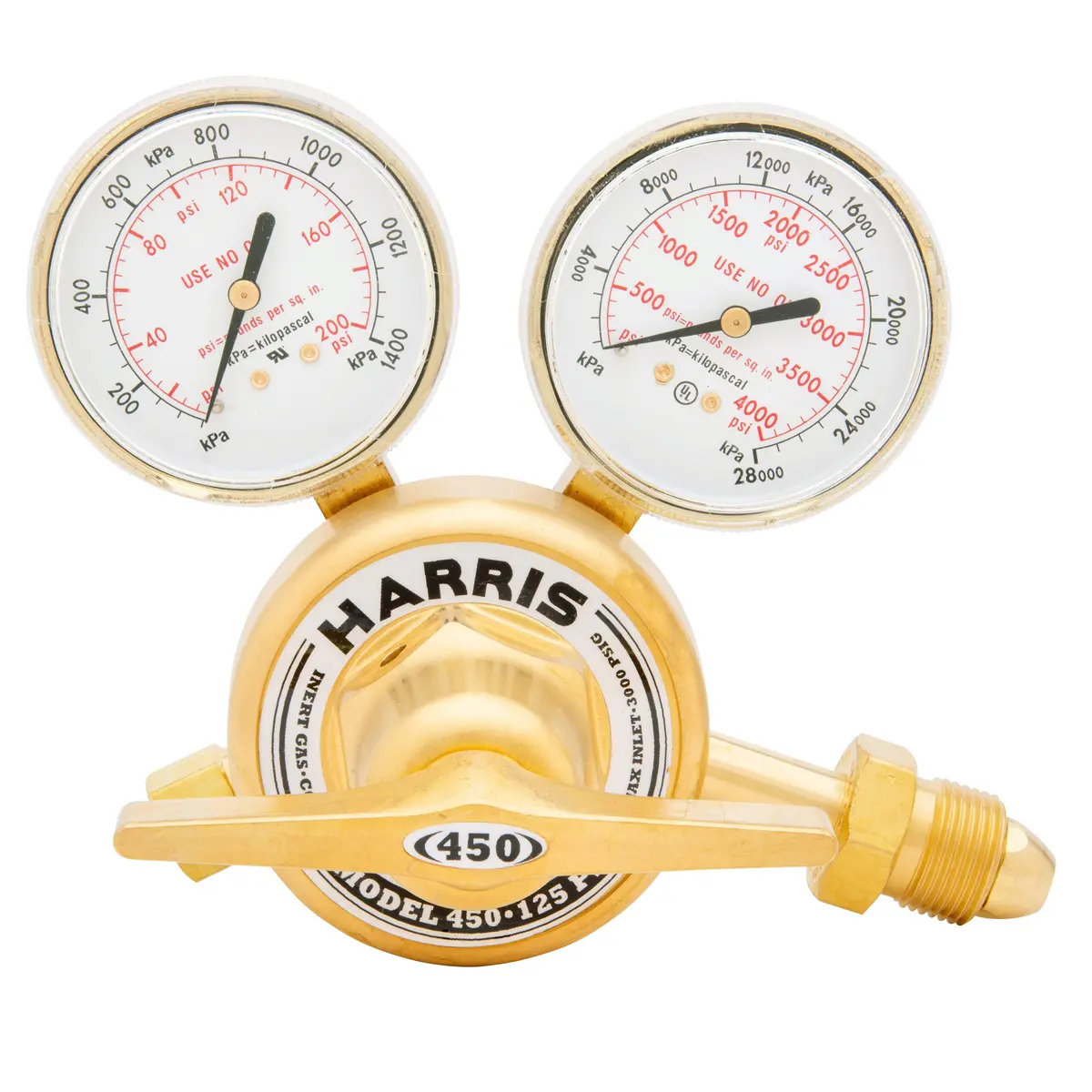 Harris 450-125-580 Heavy Duty Ar, He, N2 Regulator - 3002498 1