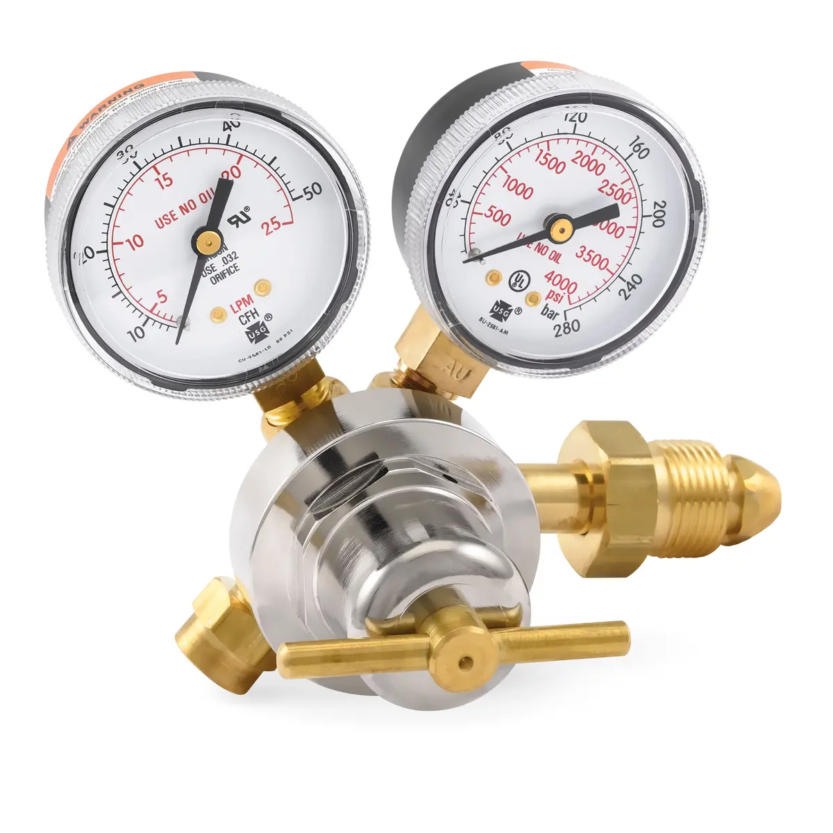 Smith 30 Series Flow Gauge Argon Regulator, 50 Scfh - 31-50-580 1