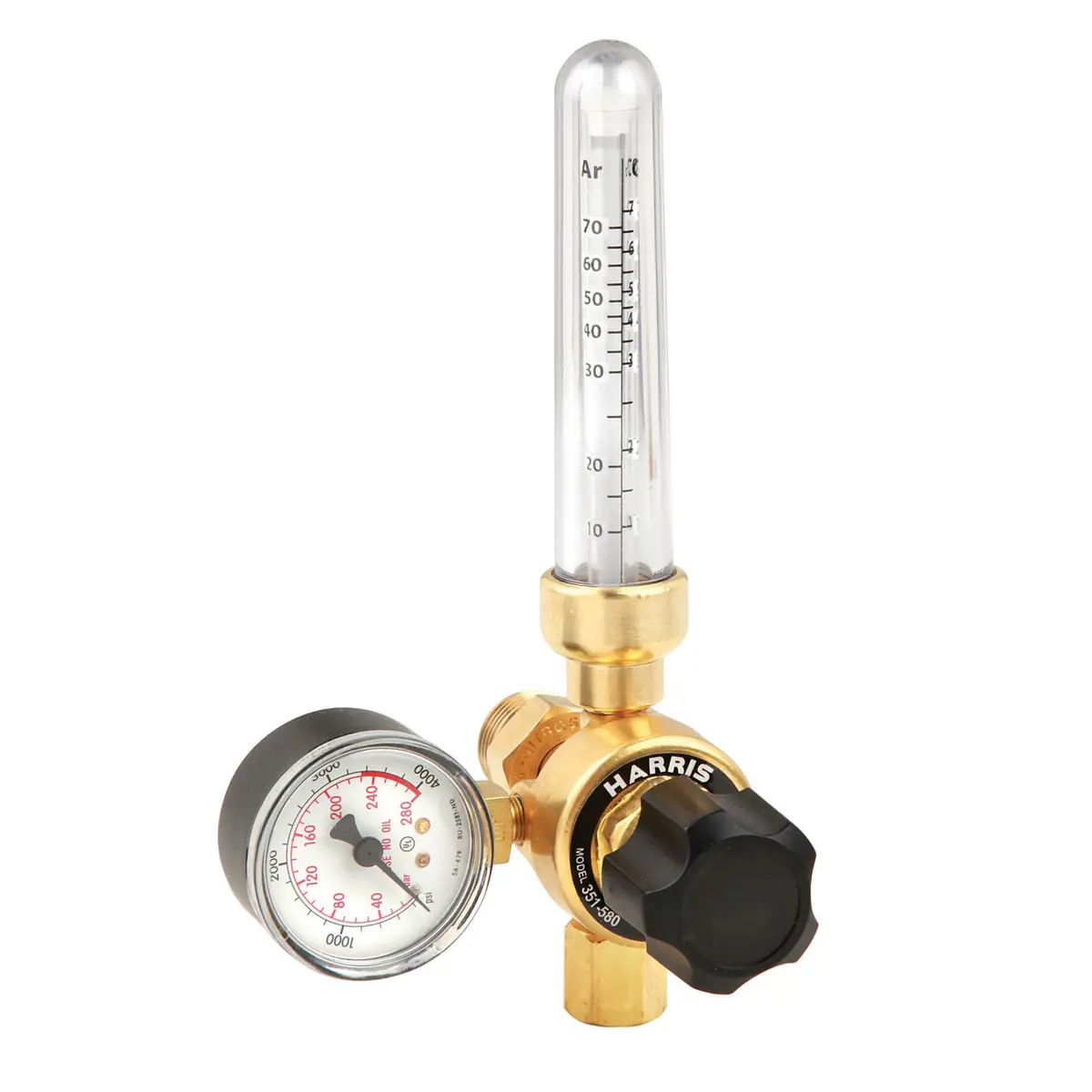 Harris 351-60Cd-320 Ar, Co2 Heavy Duty Flowmeter / Regulator - 3100330 1