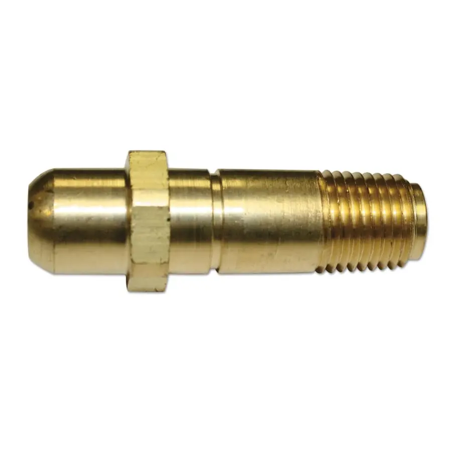 Western Brass Nipple: 1/4" Npt, 2 1/16" Long, Cga-555 - 73 1