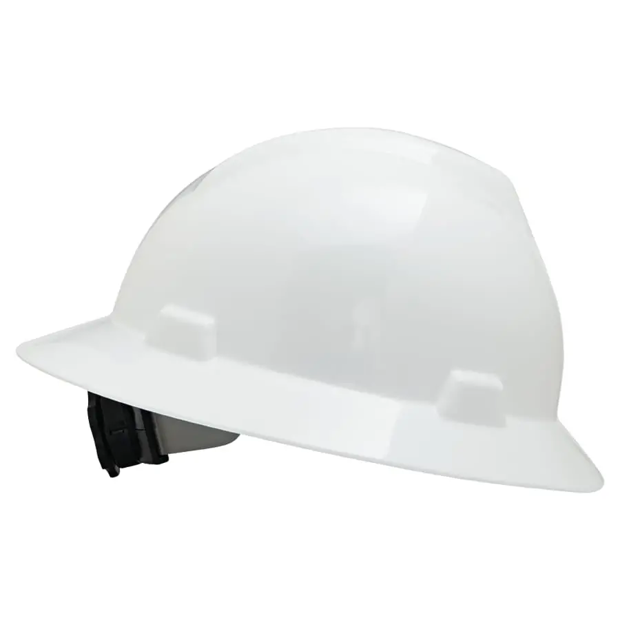 Msa V-Gard Full Brim Hard Hat W/ Fas-Trac Suspension, Non-Slotted - 475369 1