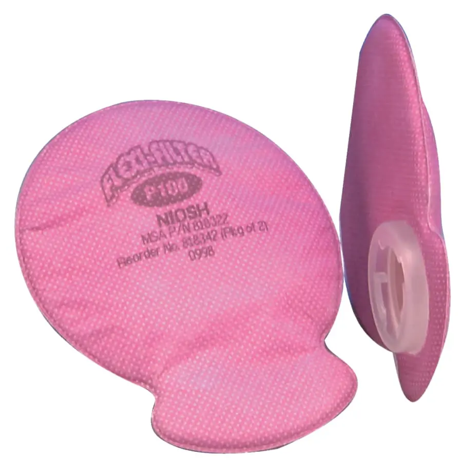 Msa Flexi-Filter Pads For Advantage Respirators, Particulates, P100, 2/Pk - 818342 1