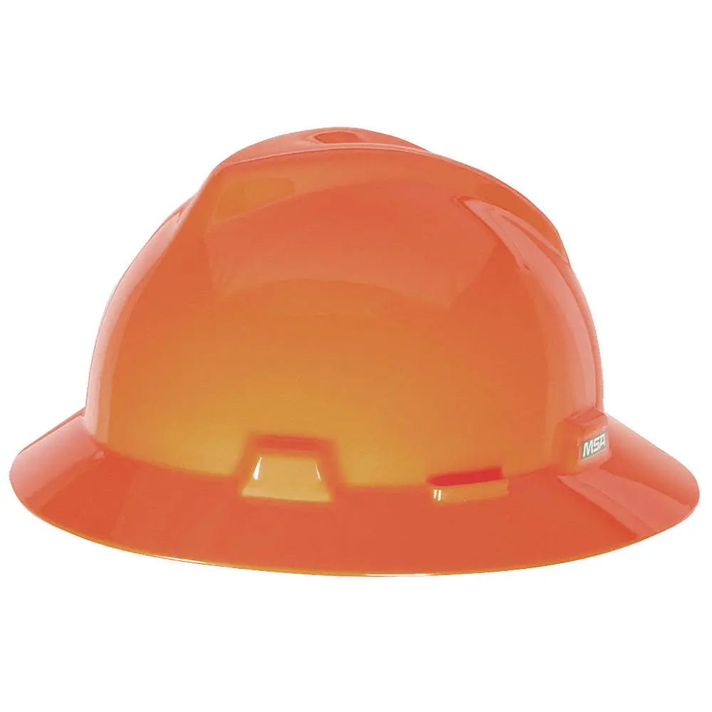 Msa V-Gard Brimmed Hard Hat W/ Fas-Trac Suspension, Non-Slotted - 10021292 1