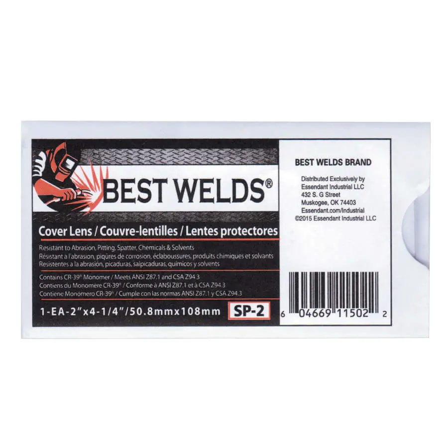 Best Welds Cover Lens, 2" X 4.25", 100% Cr-3, - Sp-2 1