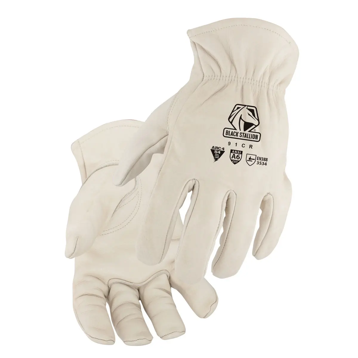 Black Stallion A6 Cut-Resistant Grain Cowhide Drivers Glove - 91Cr 1