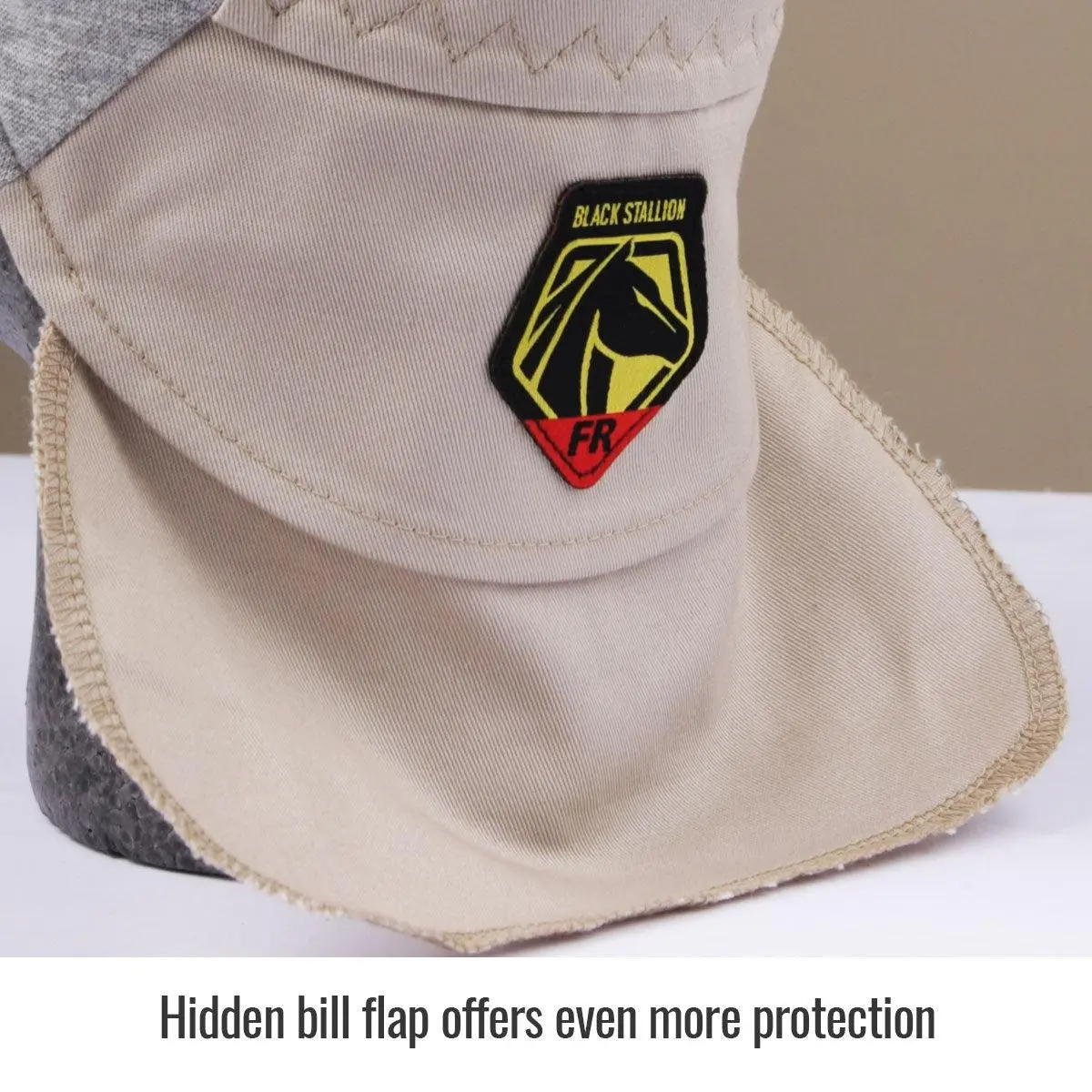 Black Stallion Gray Fr Cotton Welding Cap With Hidden Bill Extension - Ah1630-Gs 3
