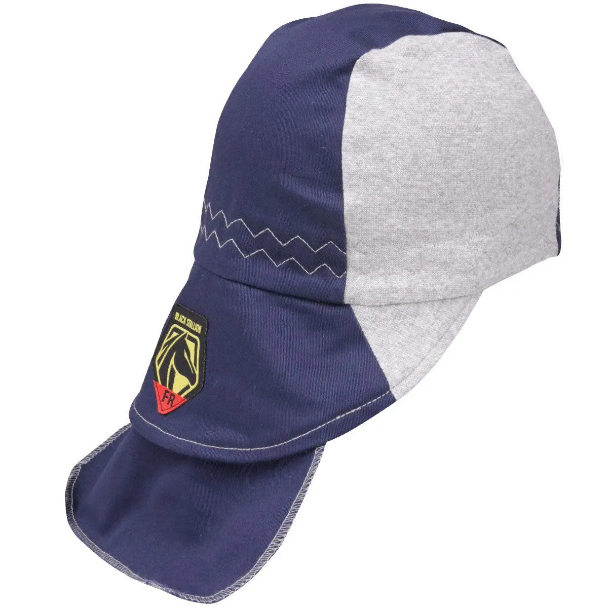 Black Stallion Blue Fr Cotton Welding Cap With Hidden Bill Extension - Ah1630-Ng 1