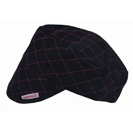 Comeaux - 3000 Black Quilted Flat Crown Cap - Bc-600 1