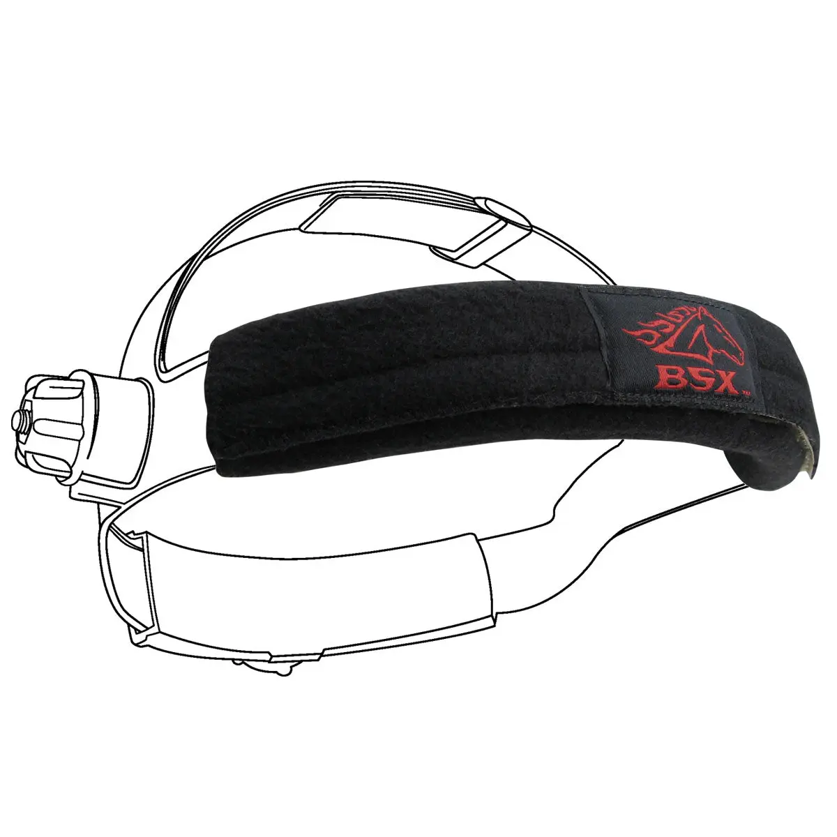 Black Stallion Bsx Helmet Sweatband, 2/Pk - Bc5sb-Bk 1