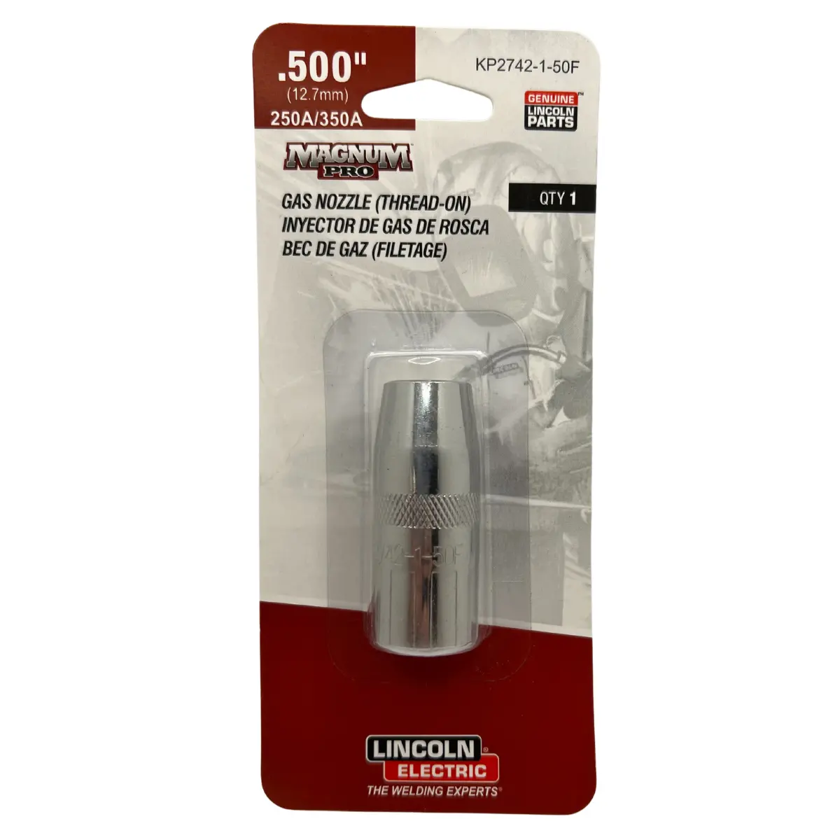 Lincoln Thread-On Flush Nozzle 350A W/ 1/2" Id - Kp2742-1-50F 1