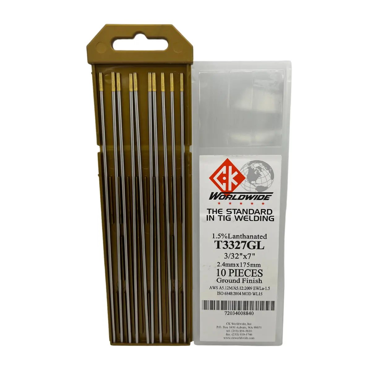 CK Worldwide 1.5% Lanthanated Tungsten Electrodes – 10-Pack for GTAW - Image 3