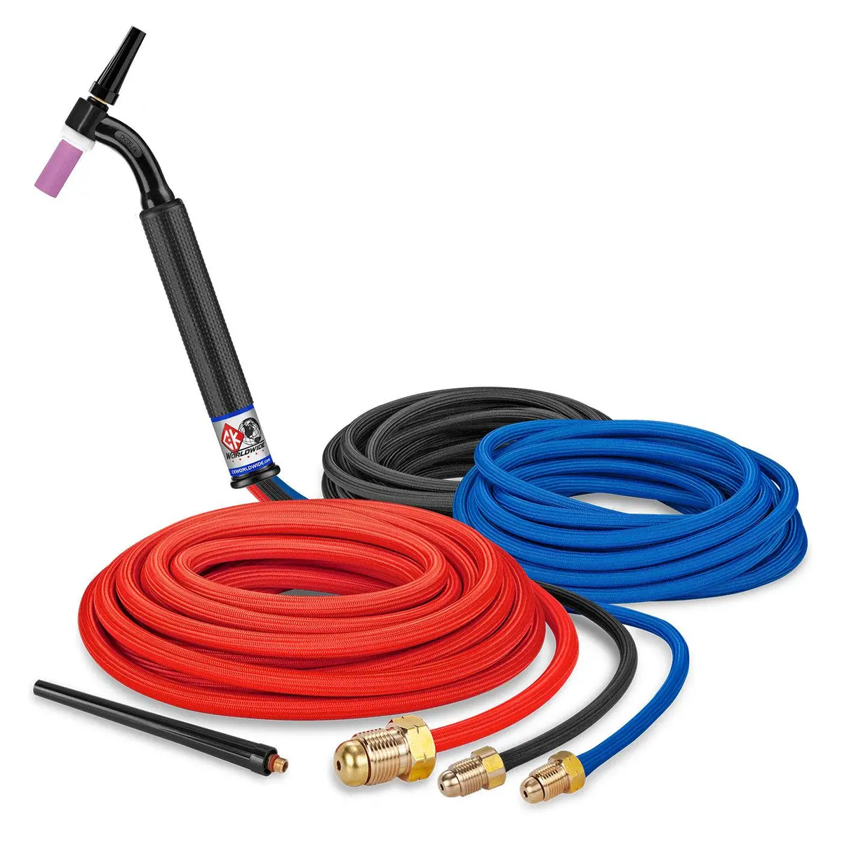 Ck Worldwide 300A Water-Cooled Flex Head Tig Torch W/ Super-Flex Cable, 25 Ft - Ck2325sf Fx 1