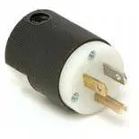 Direct Wire - 110 Vac Hd Straight Blade Plug End 15A (Male) - 5266C 1