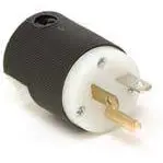 Direct Wire - 110 Vac Hd Straight Blade Plug End 20A (Male) - 5366C 1
