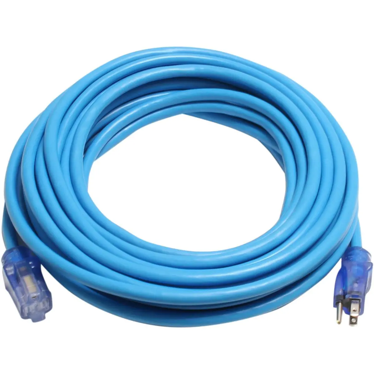 Direct Wire - 12/3 Extension Cord, 120V Lighted Blue 50Ft - 123Xcblu50 1