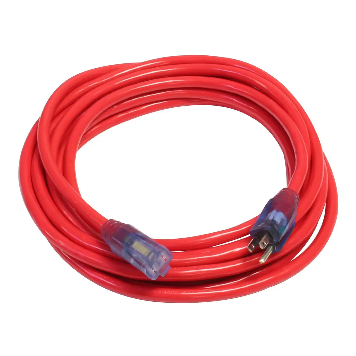 Direct Wire 12/3 Extension Cord 120V Lighted Red 100Ft - 123Xcred100 1