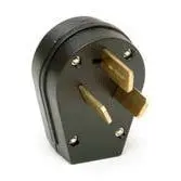 Direct Wire - 220 Vac Right Angle Plug (Male) - 10-50P - S80-Sp 1