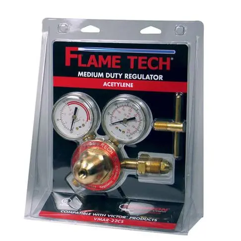 Flame Tech Medium Duty Acetylene Regulator Clamshelled - Vmar-22Cs 1