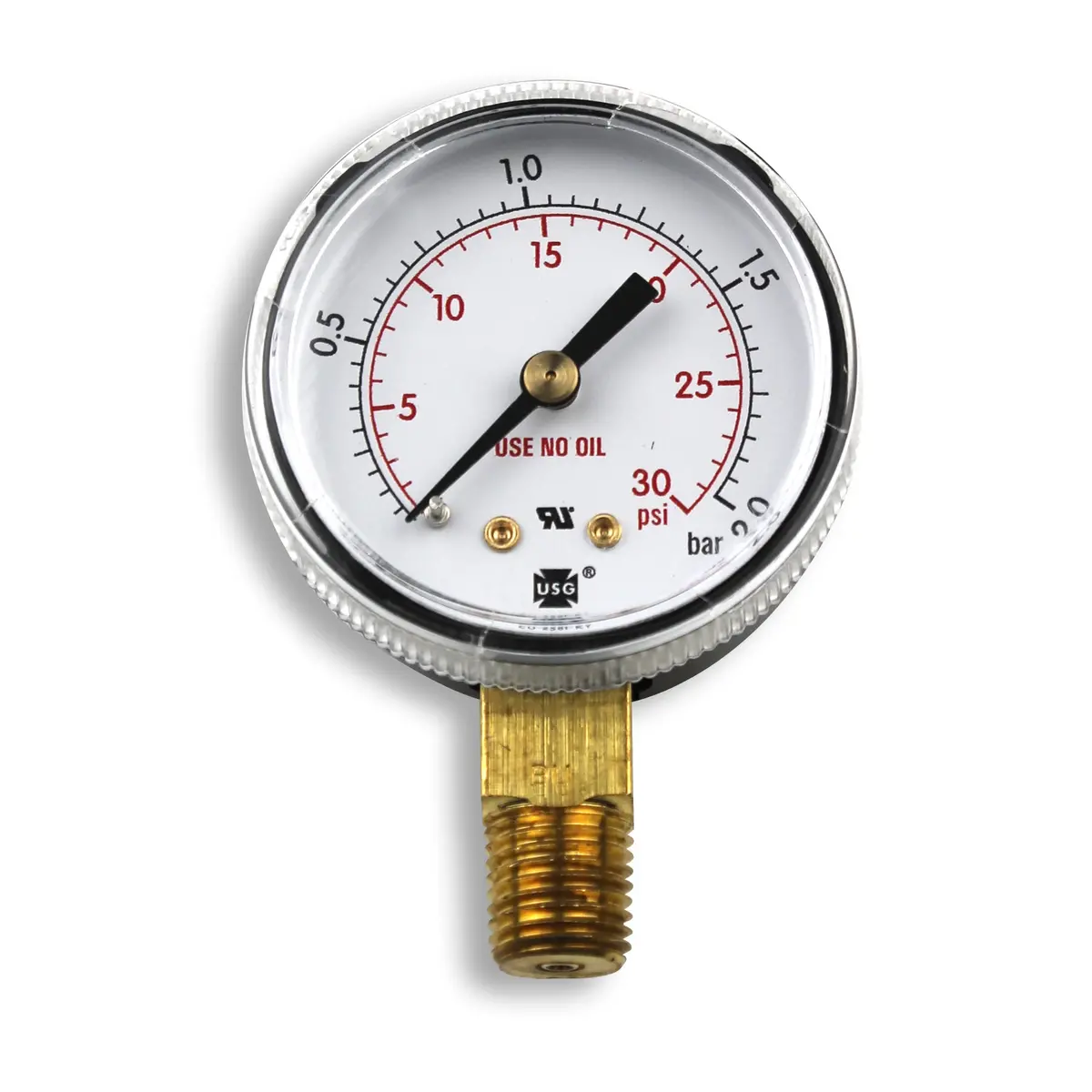 Smith 2" Pressure Gauge, 30 Psi/Bar - Ga141-03 1
