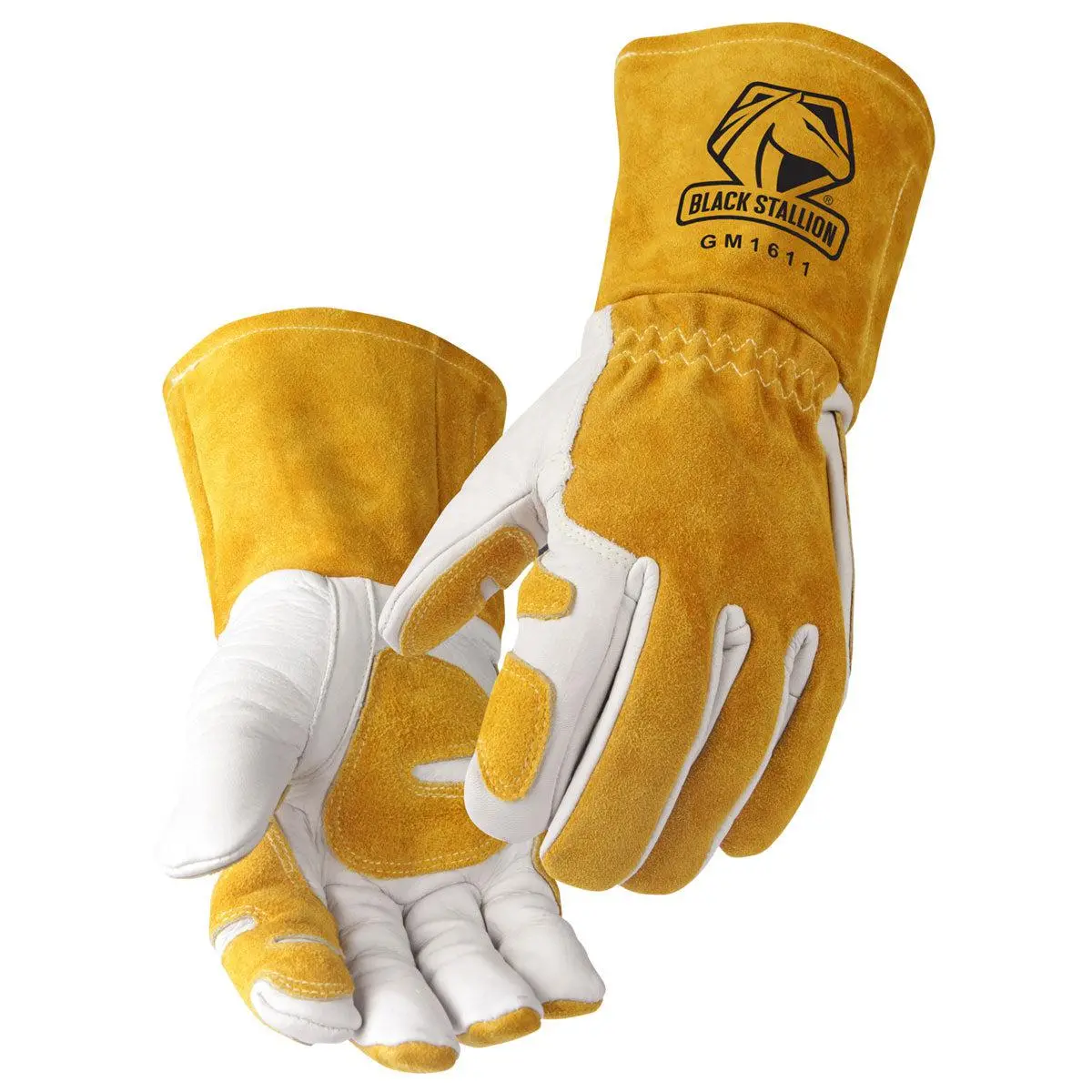 Black Stallion Cowhide Mig Glove W/ Reinforced Palm & Thumb - Gm1611-Wt 1
