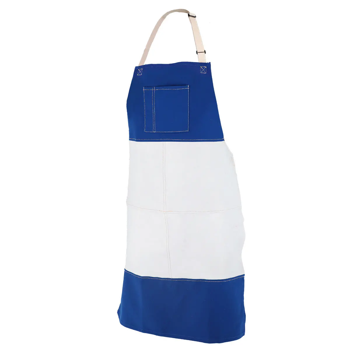 Black Stallion 36" Grain Goatskin & Fr Cotton Hybrid Bib Apron - Hg-36A 1