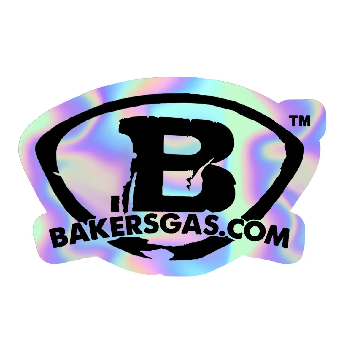 Baker's Gas Holographic Logo Sticker 1