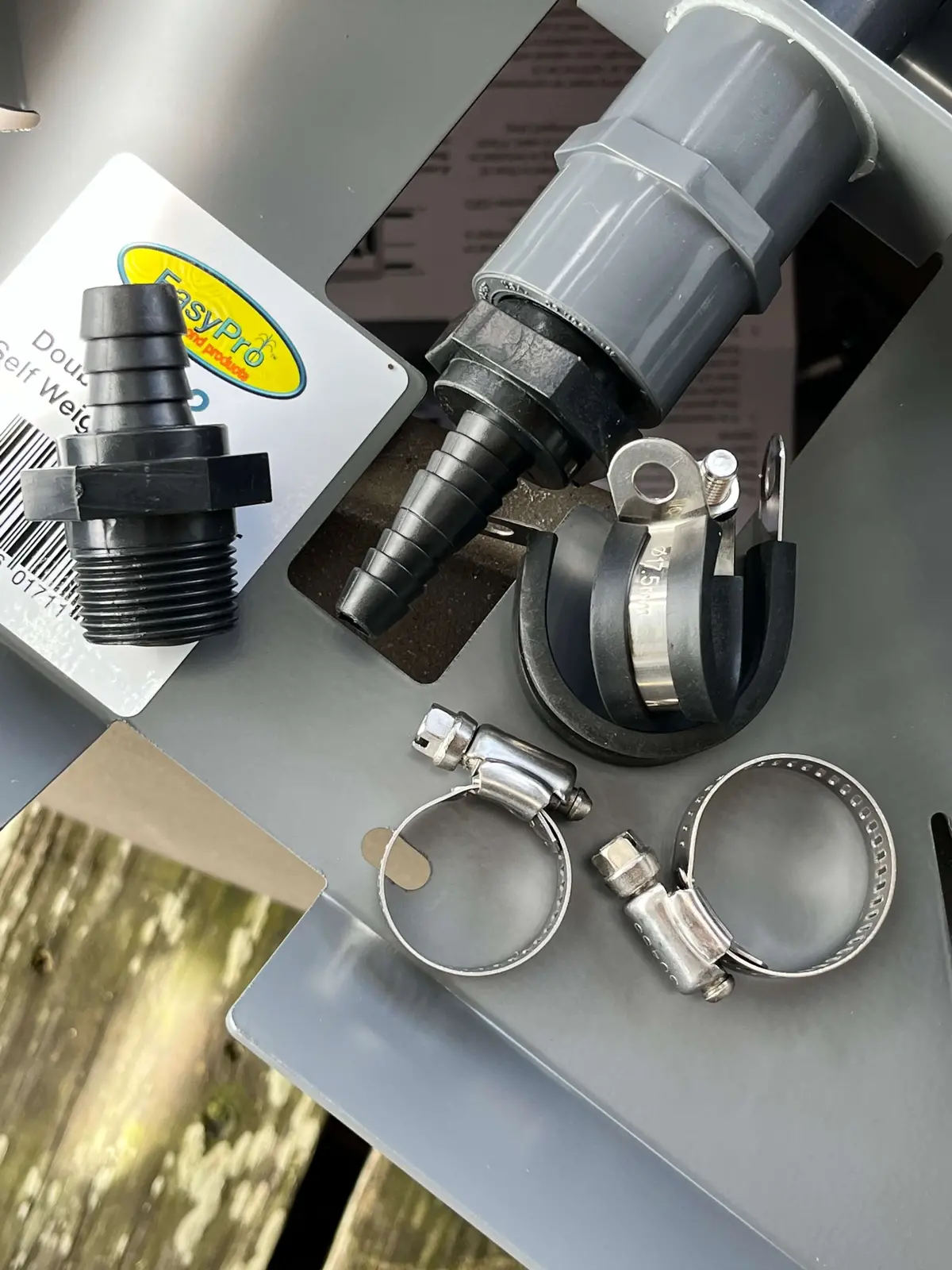 Barb And Check Valve For Diffuser W/ Clamps 1