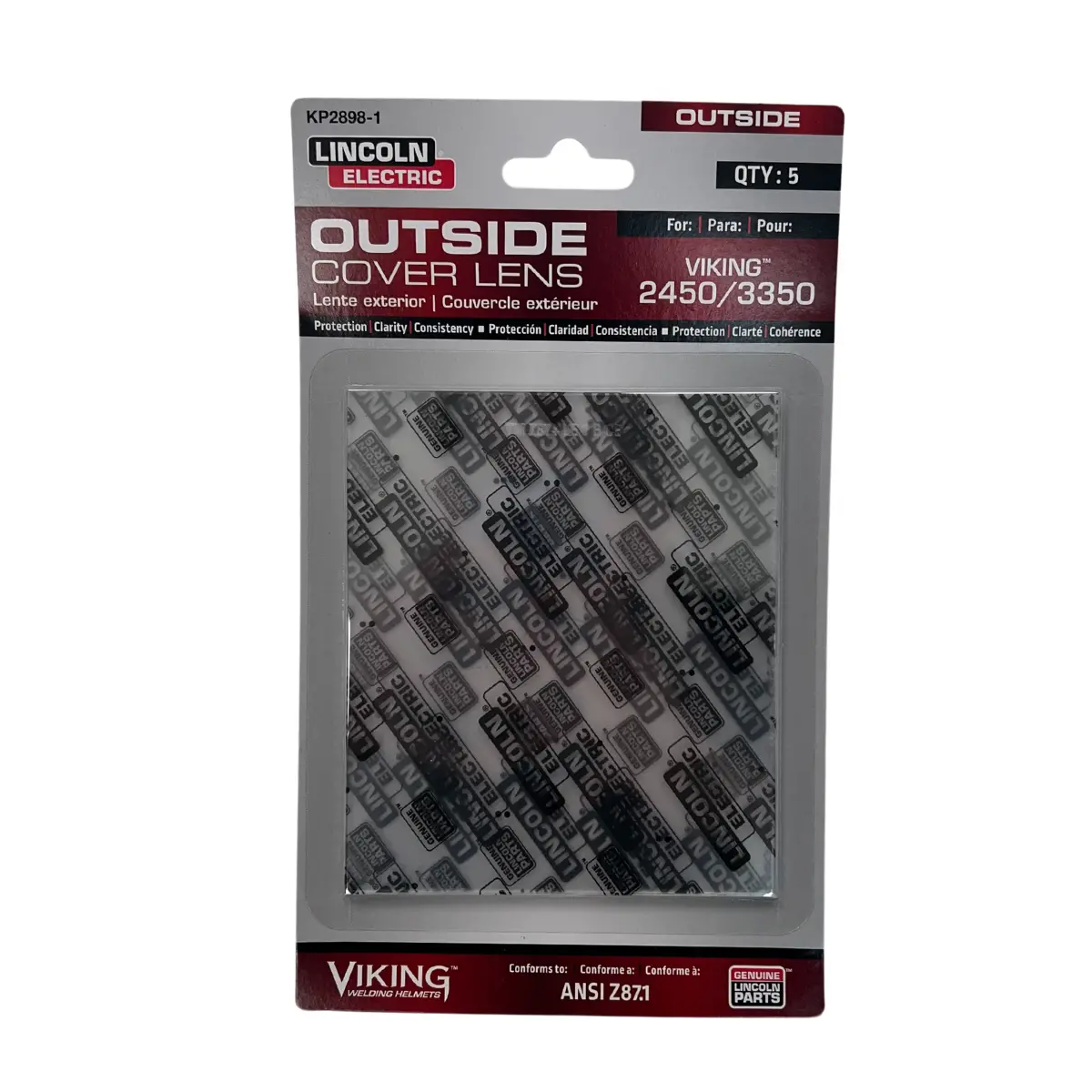 Lincoln Viking Outside Cover Lens, For 750S / 2450/3350 & Adv Helmets - Kp2898-1 1