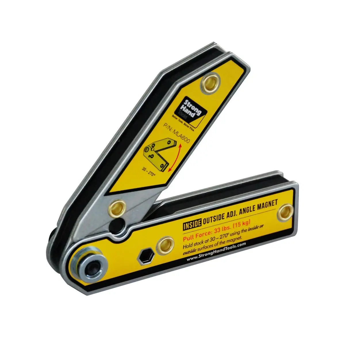 Strong Hand Tools Adjustable Inside / Outside Angle Magnet, 6" - Mla600 1