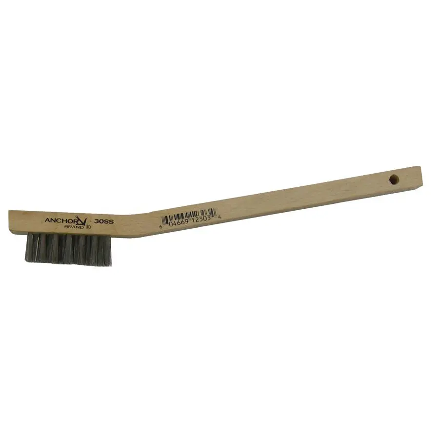 Best Welds Stainless Steel Utility Curved Handle Brush - Staple - 30Ss 1