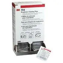 3M Respirator Cleaning Wipes - 100/Box - 504 1