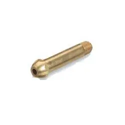 Western Brass Nipple: 1/4" Npt, 1 3/4" Long, Cga-520 - 300-3 1