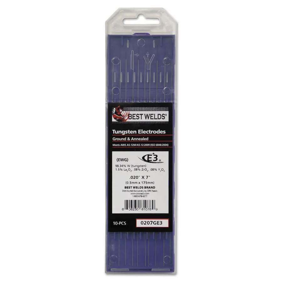 Best Welds E3 Tungsten Electrodes, 10/Pk 1
