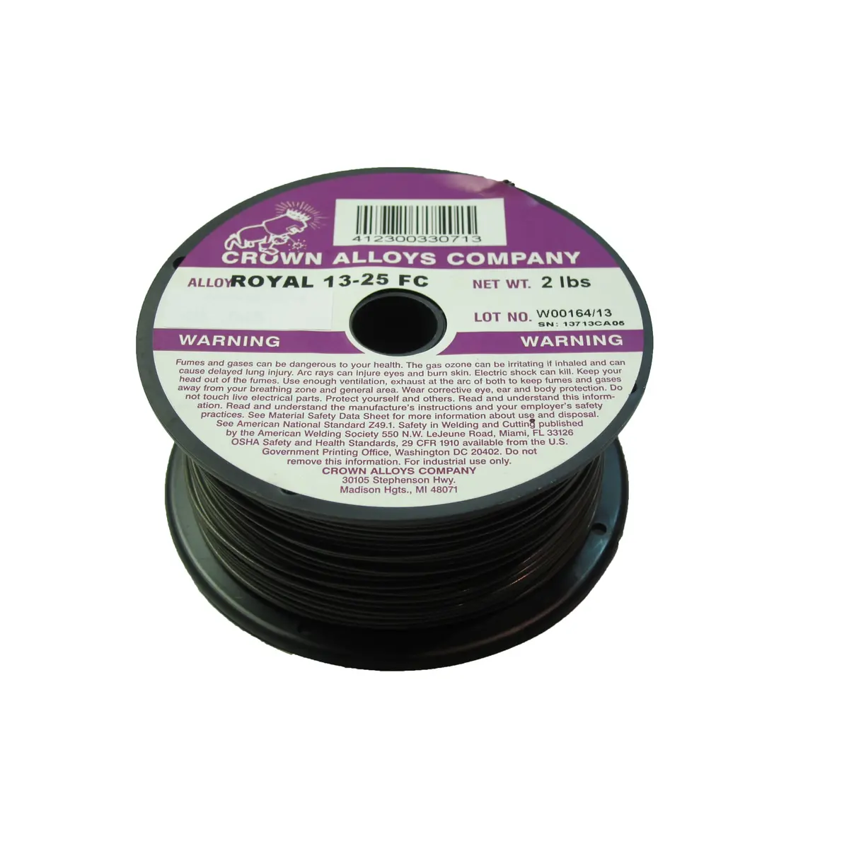 Crown Alloys Royal 13-25 Fc .045" Hard Facing Mig Wire, 2# - Rs1325/1G 1
