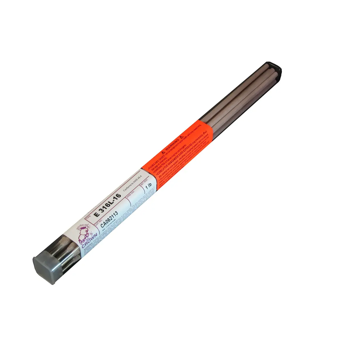 Crown Alloys E 316L-16  - 5/32" Electrode - 1 Lb Tube - Se316/Exp-Bp 1