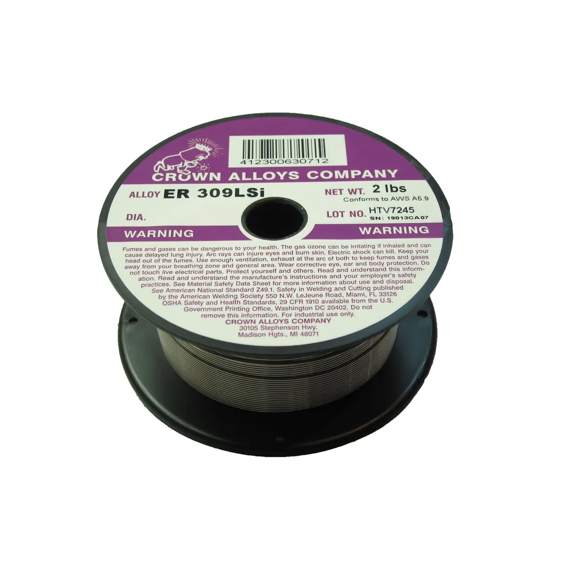 Crown Alloys Er 309Lsi .030X2# Mig Welding Wire 2Lb Spool - Ss309/1Ze 1