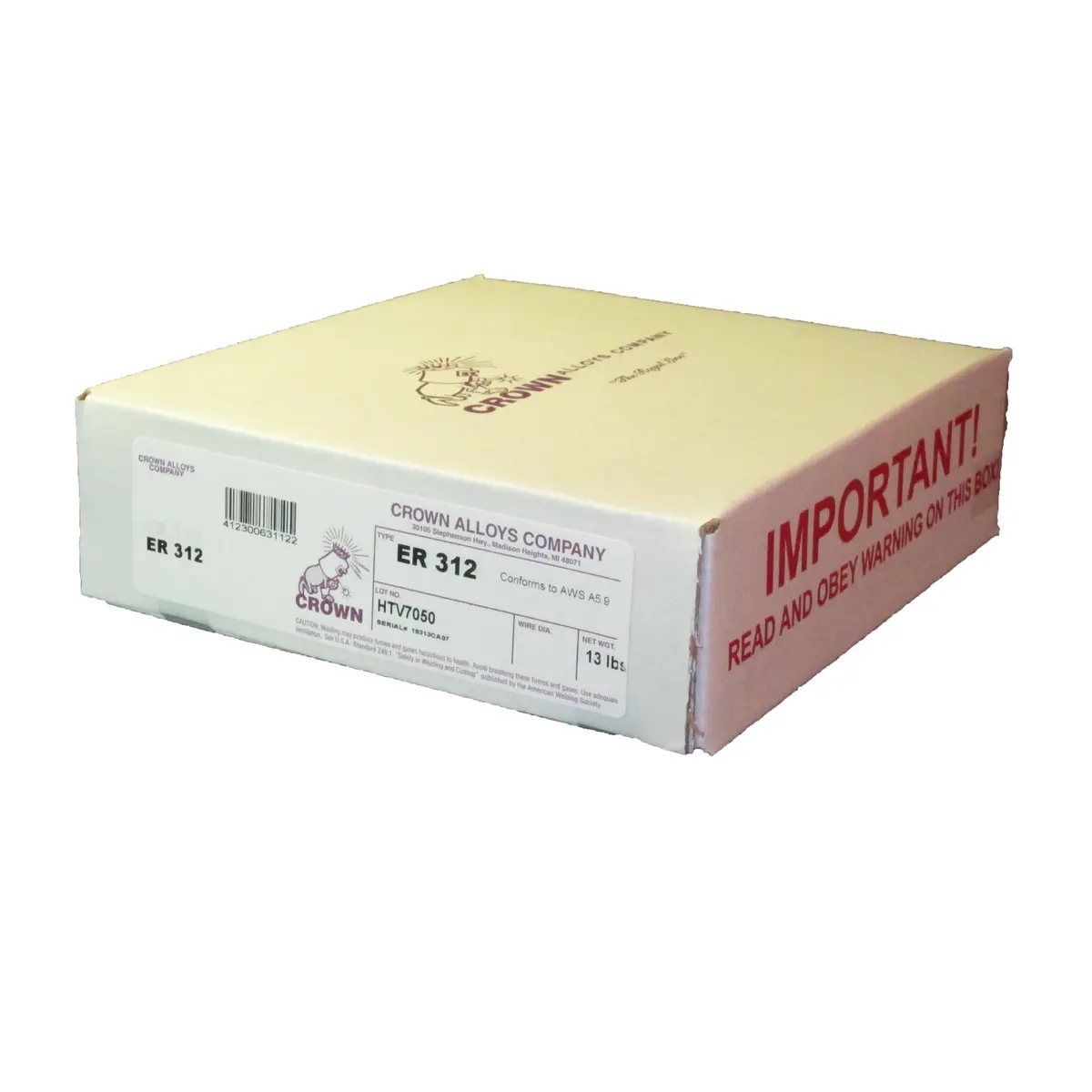 Crown Alloys Er 312 - .035X8" Mig Welding Wire (11Lb Spool) - Ss312/2F 1
