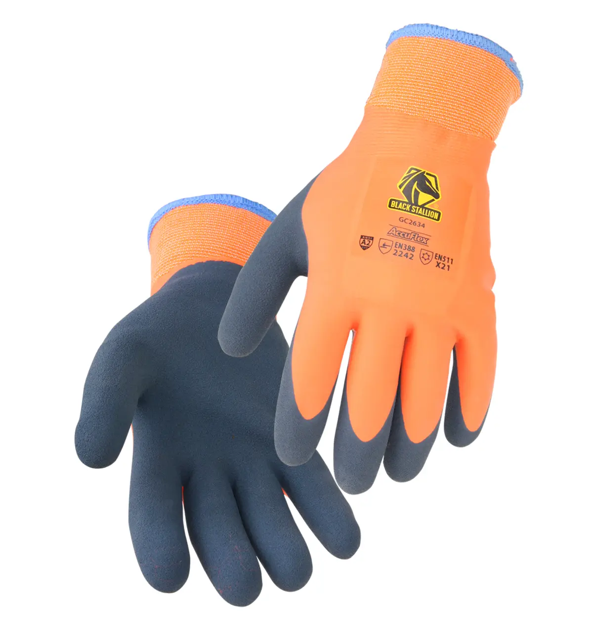 Black Stallion Accuflex Double Latex Terry-Lined Winter Knit Glove 12/Pk - Gc2634-Oa 1