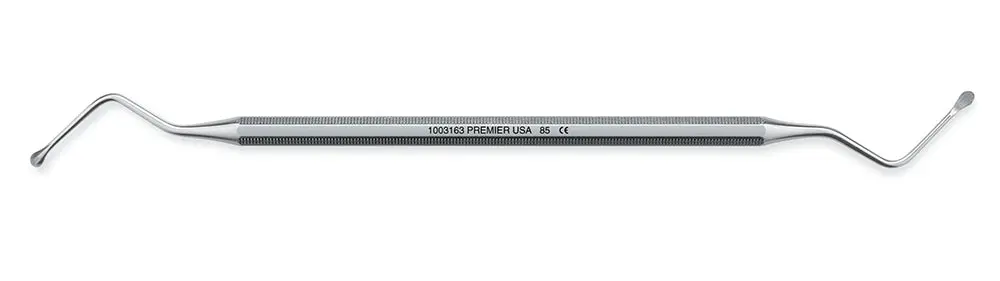 Premier Lucas Alveolar #85 Double End Surgical Curette With Light Touch Octagon 1