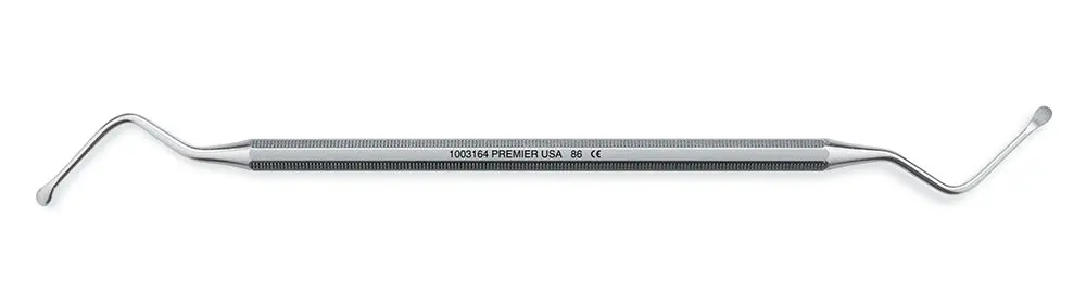 Premier Lucas Alveolar #86 Double End Surgical Curette With Light Touch Octagon 1